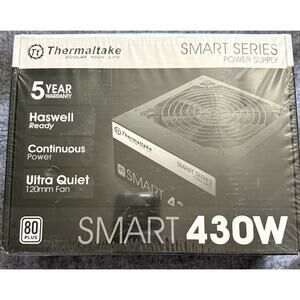 Thermaltake Smart Series 430W Power Supply 80 Plus Ultra Quiet Haswell Ready NEW